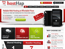 Tablet Screenshot of hosthap.com